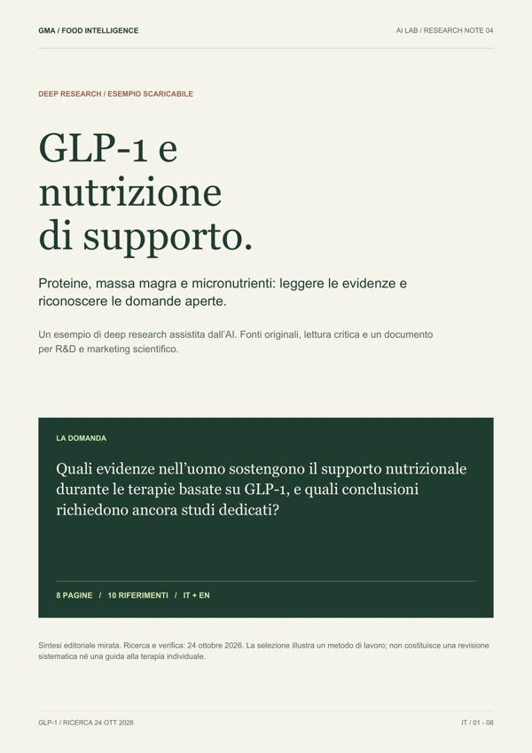 Anteprima del documento scaricabile: GLP-1 e nutrizione di supporto.